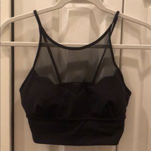 Lululemon Scalloped Mesh Crop Top/Sports Bra